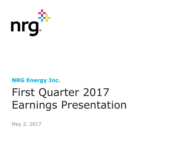 earnings presentation