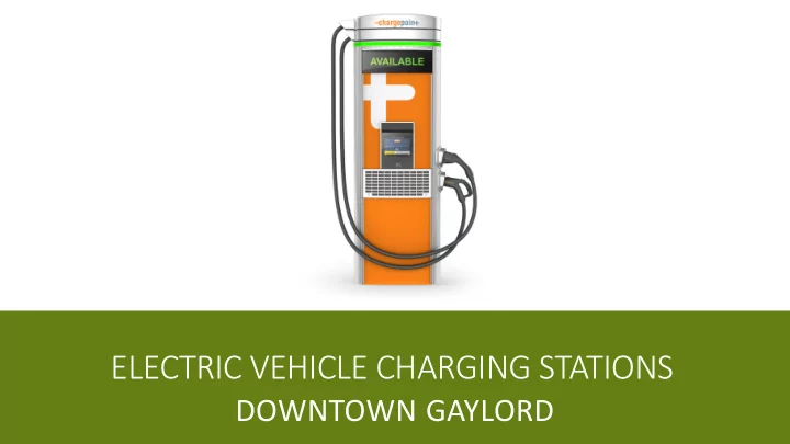 electric vehicle charging stations