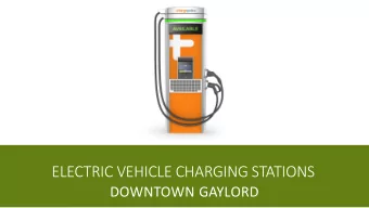 ELECTRIC VEHICLE CHARGING STATIONS  DOWNTOWN GAYLORD PRE-CONFERENCE WORKSHOP  MME WIN  INTER IN