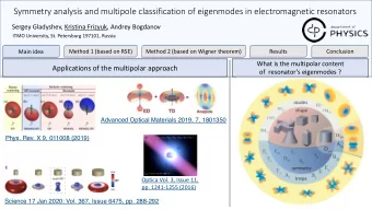 Symmetry analysis and multipole classification of eigenmodes in electromagnetic resonators  Sergey