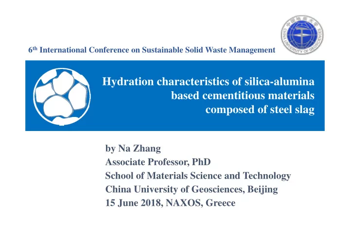 hydration characteristics of silica alumina based