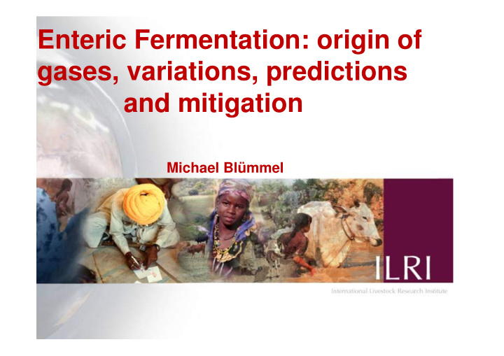 enteric fermentation origin of gases variations