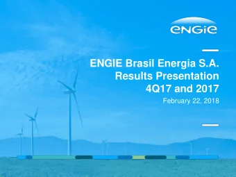 Results Presentation  4Q17 and 2017  February 22, 2018  DISCLAIMER  This publication may include