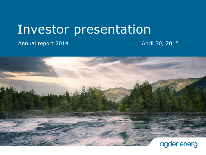 investor presentation