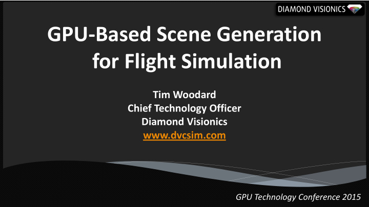 gpu based scene generation for flight simulation