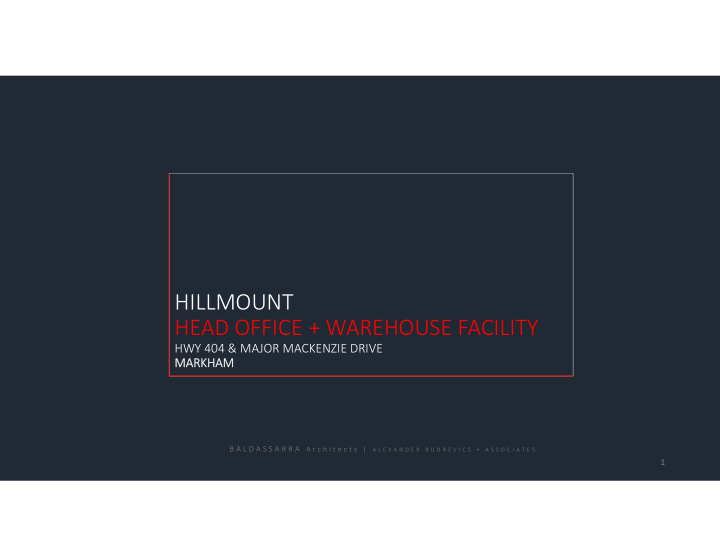 hillmount head office warehouse facility