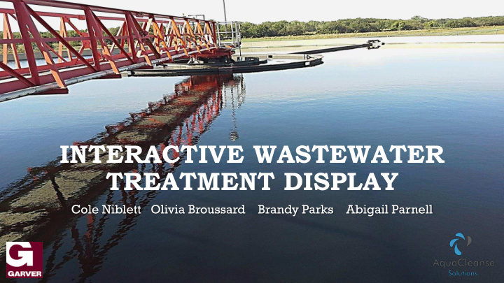 interactive wastewater treatment display