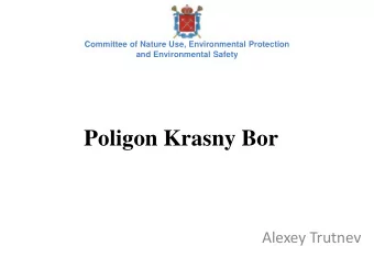 Poligon Krasny Bor  Alexey Trutnev  Historical reference  St.  Petersburg  State  Unitary