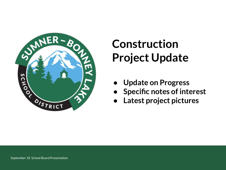 construction project update