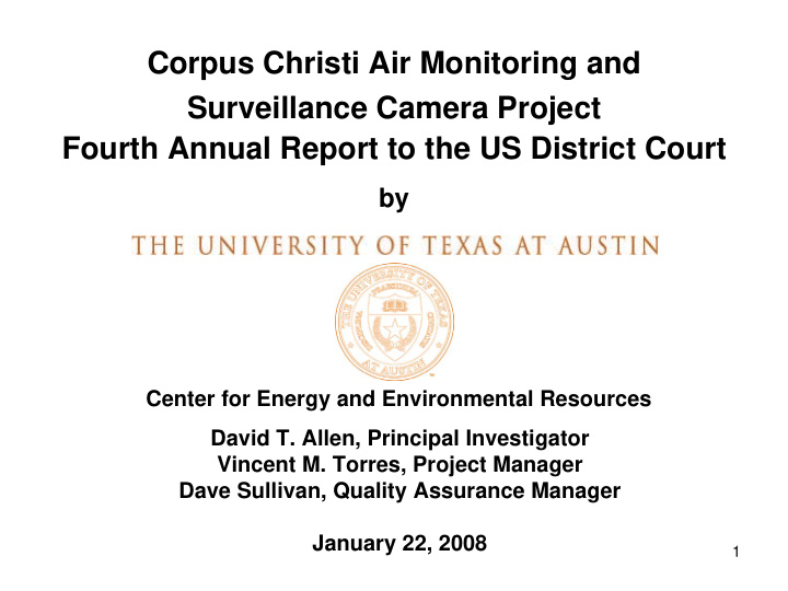 corpus christi air monitoring and surveillance camera
