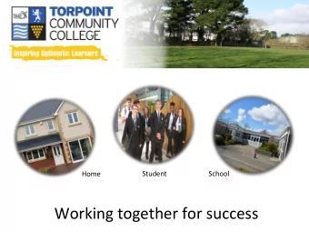 Working together for success What's already going on? What the school is already doing Intervention