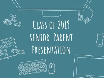 Class of 2019  senior  Parent  Presentation  Student Services Team  School Counselors  Ms. Buss