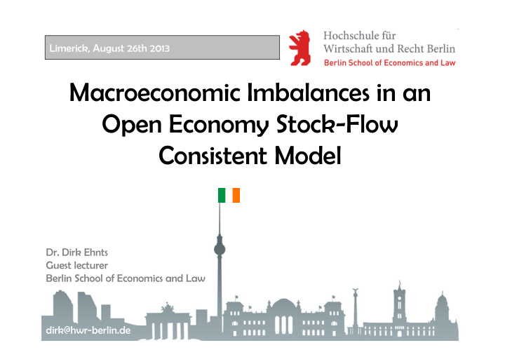 macroeconomic imbalances in an open economy stock flow