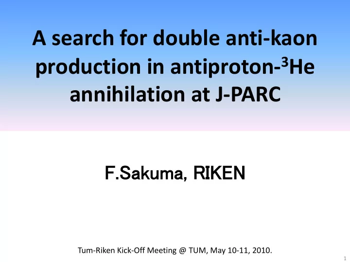 a search for double anti kaon production in antiproton 3