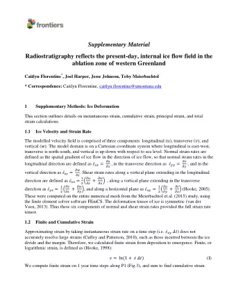 Supplementary Material  Radiostratigraphy reflects the present-day, internal ice flow field in the