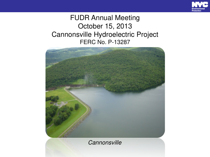 fudr annual meeting october 15 2013 cannonsville