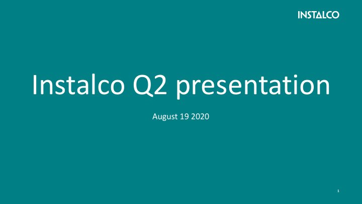 instalco q2 presentation