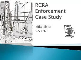 Mike Elster  GA EPD  Initial Hazardous Waste Generator  Hazardous Waste Transporter /