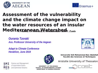 Assessment of the vulnerability  and the climate change impact on  the water resources of an