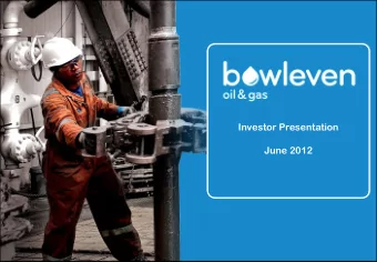 Investor Presentation  June 2012  Disclaimer  Important Notice Nothing in this presentation or in