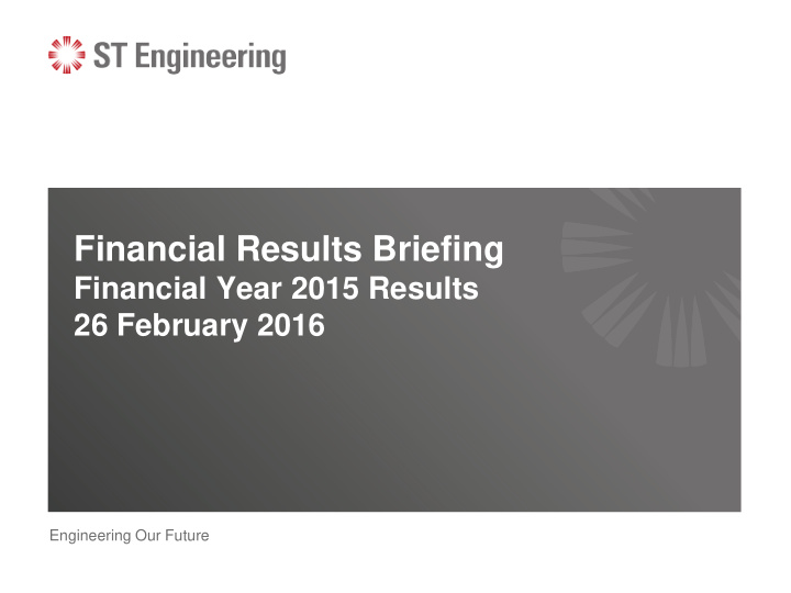 financial results briefing