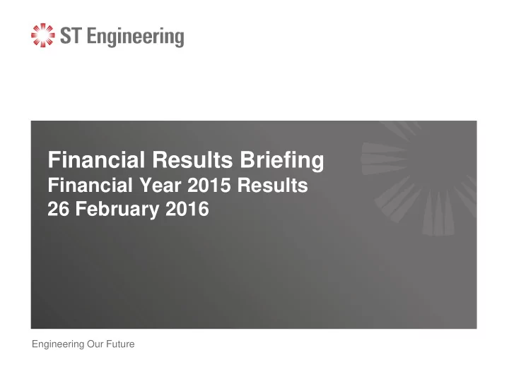 financial results briefing