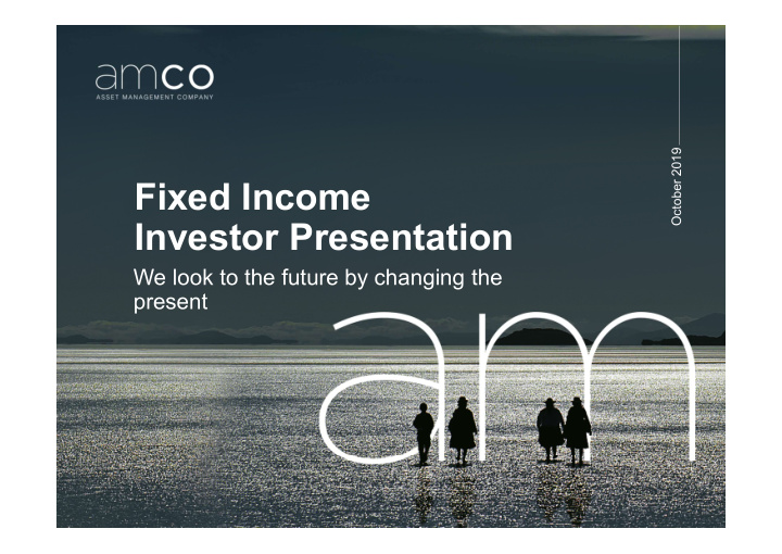 fixed income investor presentation