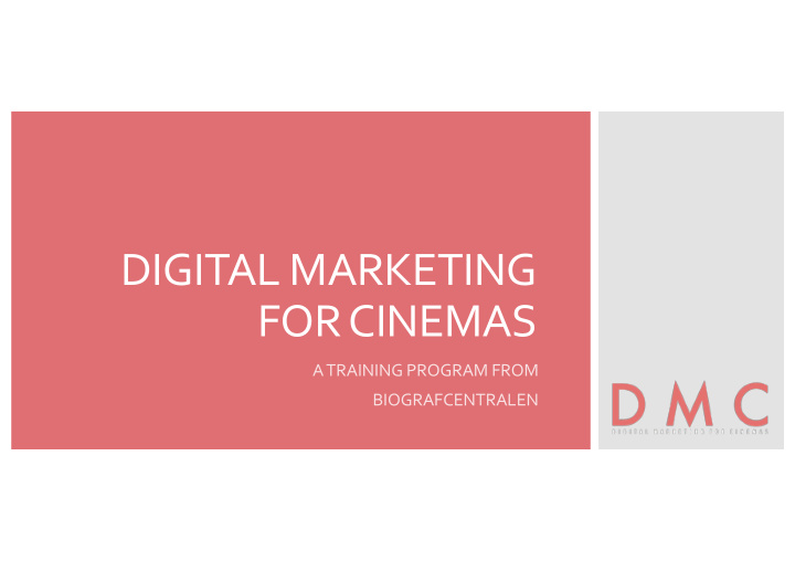 digital marketing for cinemas
