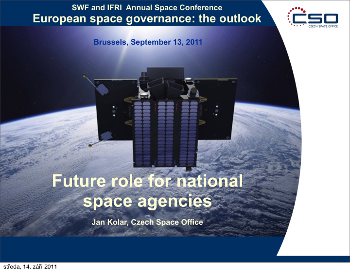 future role for national space agencies