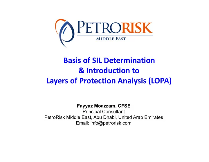 basis of sil determination amp introduction to layers of