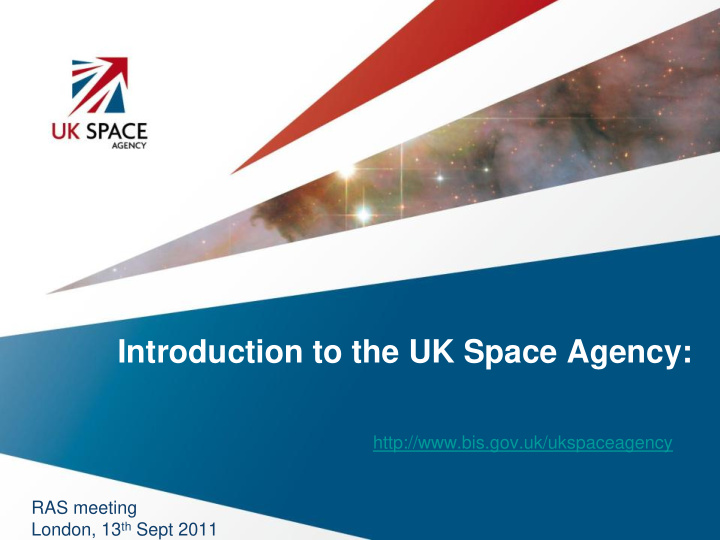 introduction to the uk space agency