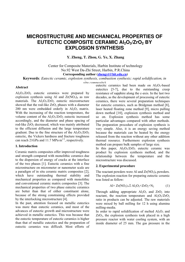 microstructure and mechanical properties of eutectic