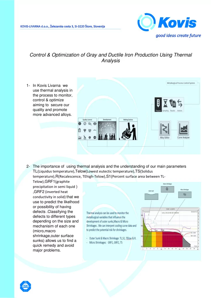 control optimization of gray and ductile iron production