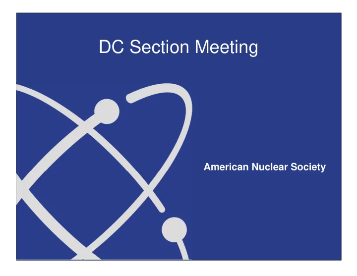 dc section meeting