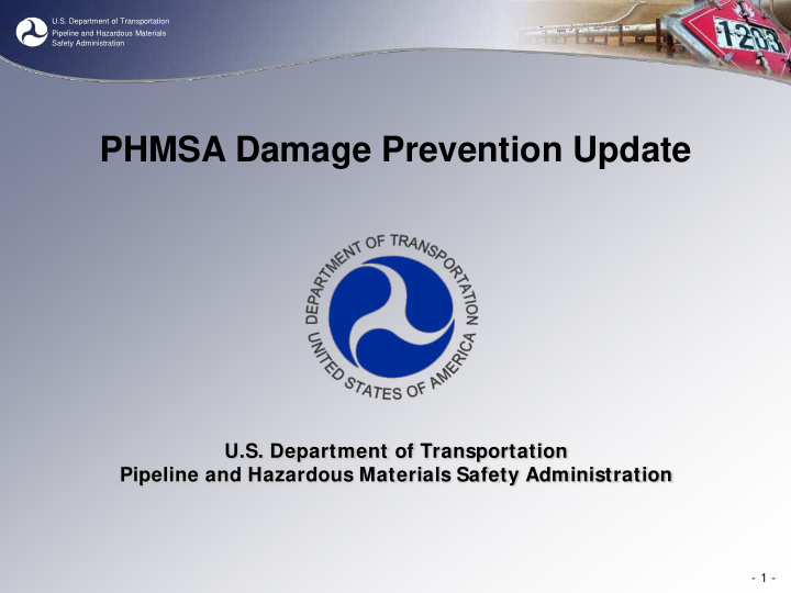 phmsa damage prevention update