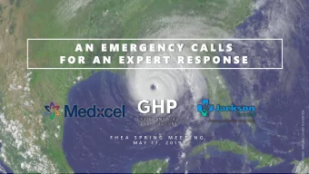 A N  E M E R G E N C Y  C A L L S  F O R  A N  E X P E R T  R E S P O N S E  PHOTO CREDIT: NATIONAL