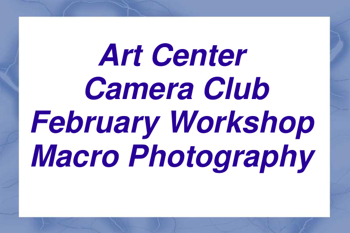 art center camera club
