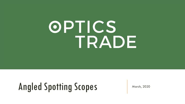angled spotting scopes
