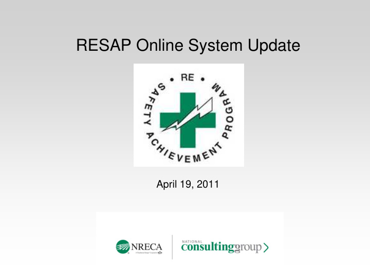 resap online system update