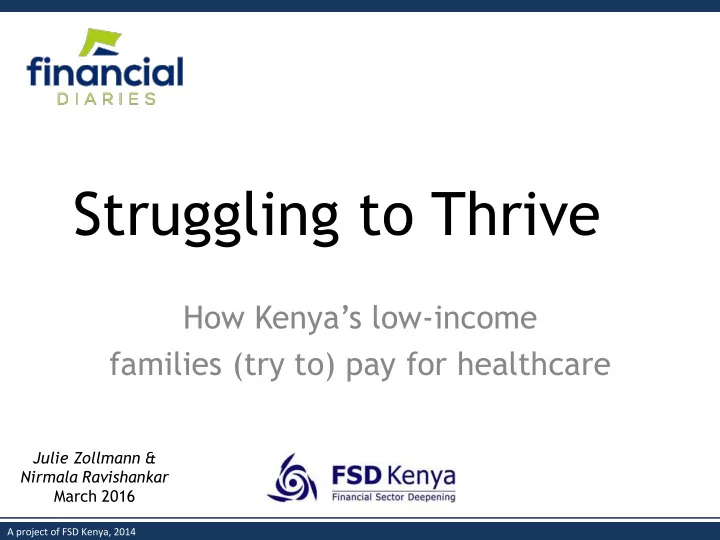 struggling to thrive