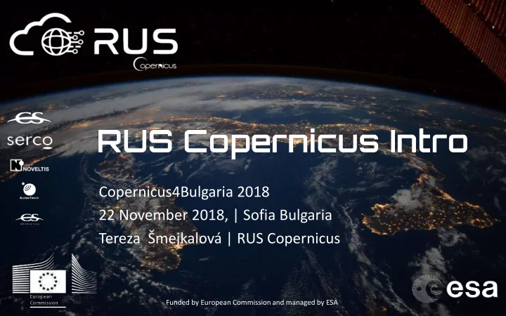 copernicus4bulgaria 2018 22 november 2018 sofia bulgaria