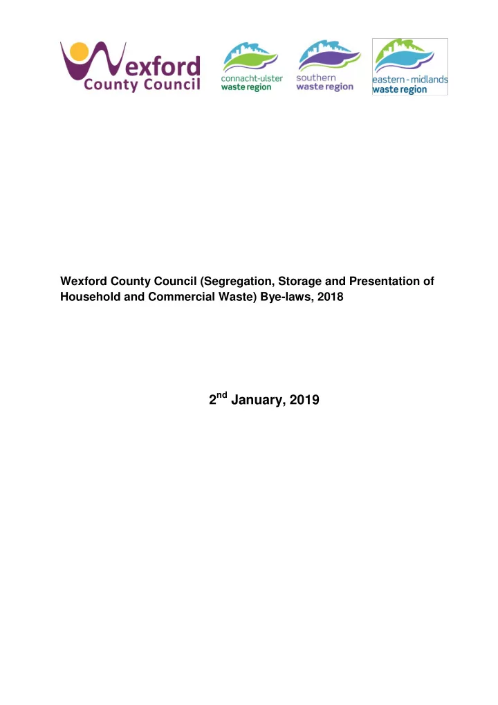 wexford county council segregation storage and