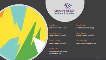 Scot Ferns  Jiang ONeill  LeitrimComhairle na ng  Cork City Comhairle na ng  Luana Romila