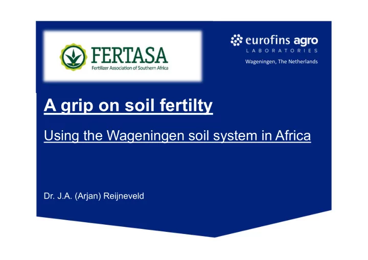 a grip on soil fertilty