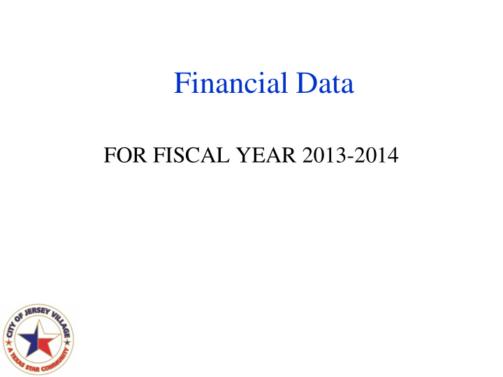 financial data