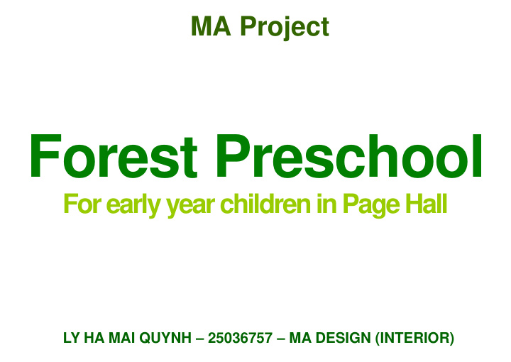 forest preschool