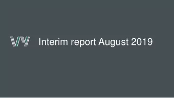 Interim report August 2019  INTERN  Key performance indicators  T2 2019  T2 2018  Passenger train