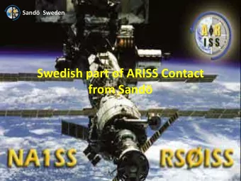 Swedish part of ARISS Contact  from Sand  Sand  Sweden  The Swedish part of ARISS contact will