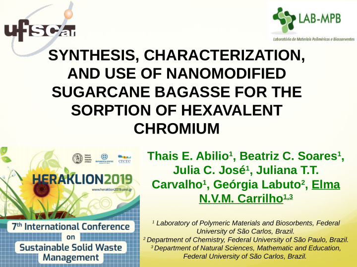 synthesis characterization and use of nanomodified