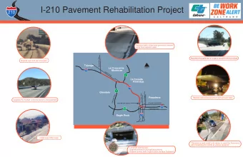 I-210 Pavement Rehabilitation Project  R  210  R  Replace traffic stripes and pavement markers